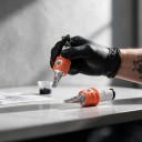 Cartouches d'aiguilles de tatouage 1207MI 20 pcs Jetables stériles 0,35 mm Magnum Membrane en silicone Orange Pour machines avec prise 3