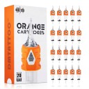 Cartouches d'aiguilles de tatouage 1209RS 20 pcs Jetables stériles 0,35 mm Round Shader Membrane en silicone Orange Pour machines avec prise 1
