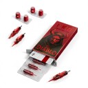 Cartouches d'aiguilles de tatouage E1207RL 20 pcs Jetables stériles Round Liner avec 8 poignées en silicone Membrane Rouge Pour les lignes et contours 3