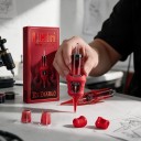 Cartouches d'aiguilles de tatouage E1207RL 20 pcs Jetables stériles Round Liner avec 8 poignées en silicone Membrane Rouge Pour les lignes et contours 4