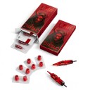 Cartouches d'aiguilles de tatouage E1218RS 20 pièces Jetables stériles Round Shader S 8 poignées en silicone Membrane Rouge Pour ombrage 3