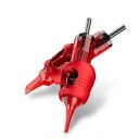 Cartridge tetovacie ihly E1209RLT 20 ks Jednorázové sterilné Round Liner S 8 silikónovými úchytmi Membrána Červené Na linky a obrysy 2