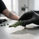 Cartridges de agujas R1205RL Round Liner 5 puntas 0,35 mm 20 unidades Desechables estériles Con membrana Verdes Para líneas y contornos 5