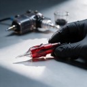 Cartridges pentru tatuaje cu ace 1015RM Round Magnum 15 ace 0,30 mm 20 bucăți Sterile de unică folosință Cu suport pentru degete Roșu pentru umbrire 5