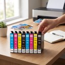 Cartuchos de tinta Epson 604XL 8 uds Compatibles T604XL Con chip Negro Cian Magenta y Amarillo Para XP-2200 XP-3200 XP-4200 WF-2910 4