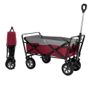 Cărucior manual pliabil, capacitate 100 l, 80 kg, ajutor pentru transportul în grădină și camping, cărucior mobil de cumpărături, cadru din aluminiu, mâner 80–110 cm 4