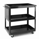 Cărucior mobil pentru unelte cu 3 etaje Capacitate 100 kg Dimensiuni 74 x 66 x 35,5 cm Structură metalică cu roți și mânere Pentru atelier 7