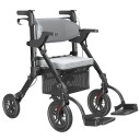 Cărucior pliabil cu șezut Mânere cu frână centură de siguranță Înălțime ajustabilă 85-100 cm Șezut 35 x 38 cm pentru seniori 5