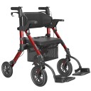 Cărucior pliabil cu șezut Mânere cu frână centură de siguranță Înălțime ajustabilă 85-100 cm Șezut 35 x 38 cm pentru seniori 4