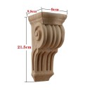 Carved Wooden Console Decorative Spiral Relief 21.5x9.8x9 cm Solid Wood Natural Brown for Furniture and Interior 2