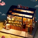 Casa de Bonecas 21 x 15 x 15 cm Mini Conjunto de Construção Sem Tampa com Iluminação LED Mobiliário e Instruções Modelo Decorativo DIY de Interior 4