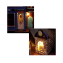 Casa de bonecas 8,3 x 18,7 x 16,8 cm DIY 3D kit de madeira com luz LED Mobiliário em miniatura Feito à mão Modelo decorativo 2
