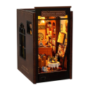 Casa de bonecas 9 x 13,5 x 16 cm DIY 3D kit de madeira com luz LED Mobiliário em miniatura Modelo criativo Decoração para crianças e adultos 1