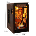 Casa de muñecas de 9 x 13,5 x 16 cm, kit de construcción de madera 3D DIY con luz LED, muebles en miniatura, modelo creativo, decoración para niños 4