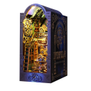 Casă de păpuși 11,5 x 18 x 25,5 cm Kit DIY din lemn cu mobilier cu lumină LED Model 3D Asamblare manuală Casă în miniatură Decorare 1