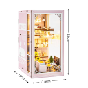 Casă de păpuși 11,6 x 18 x 23 cm Kit de construcție 3D din lemn DIY cu mobilier cu lumină LED pentru asamblat model miniatural decor 5