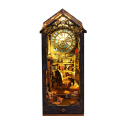 Casă de păpuși 11 x 18 x 27,3 cm Kit DIY 3D din lemn cu lumină LED și model miniatural de mobilier pentru asamblat, cadou decorativ 4