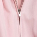 Casaco bomber oversized feminino com mangas largas e fecho éclair com gola rosa em poliéster para uso casual na cidade e no dia a dia 5