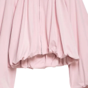 Casaco bomber oversized feminino com mangas largas e fecho éclair com gola rosa em poliéster para uso casual na cidade e no dia a dia 6