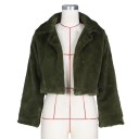 Casaco curto feminino de pelúcia P1650 6