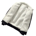 Casaco de homem acolchoado em ganga com forro em fleece 2