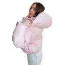 Casaco de Inverno Feminino com Capuz e Gola Alta Casaco Quente em Algodão e Poliéster com Fecho e Bolso Corte Confortável Casaco de Inverno Estiloso 3