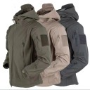 Casaco de Inverno Masculina Impermeável com Capuz e Fecho de Zíper com Bolsos ALGODÃO POLIÉSTER várias cores unicolores 2