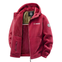 Casaco de Inverno Masculino à Prova de Vento em Lã de Cashmere Com Capuz Fecho de Zip Bolsos Práticos Casaco Quente de Inverno para Épocas 3