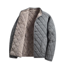 Casaco de Inverno Masculino Cinza Casaco à Prova de Vento com Fecho em Zíper Poliéster Resistente Bolsos Práticos Design Quente para Uso Diário 2