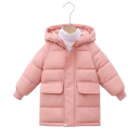 Casaco de Inverno Unisex para Crianças com Fecho e Botões, Capuz e Bolsos Casaco Quente em Algodão e Poliéster para Rapazes e Raparigas Confortável para o Inverno 6