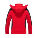 Casaco de outdoor masculina com capuz e forro em malha Casaco de turismo impermeável com elementos de ventilação Casaco funcional para montanha e cidade 2