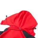 Casaco de outdoor masculina com capuz e forro em malha Casaco de turismo impermeável com elementos de ventilação Casaco funcional para montanha e cidade 4