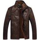 Casaco de pele masculino de inverno F1126 1