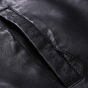 Casaco de pele masculino preto versão 2 3
