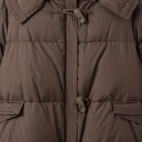 Casaco de penas de inverno para senhora com gola de peluche, fecho de correr e punhos de malha com bolsos com aba 15