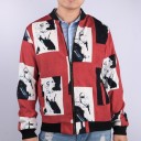 Casaco de primavera masculino com retratos de mulher - Vermelho 2