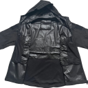 Casaco de softshell para homem com capuz Casaco impermeável e resistente ao vento com fecho éclair Casaco táctica com bolsos 6