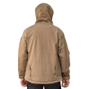Casaco de softshell para homem com capuz Casaco impermeável e resistente ao vento com fecho éclair Casaco táctica com bolsos 8
