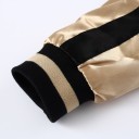 Casaco estiloso feminino com flores - Preto e dourado 10