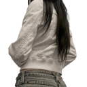 Casaco feminino cinza claro com fecho éclair Casaco curto com colarinho Casaco de primavera e outono Blazer elegante até à cintura com punhos Estilo urbano 5