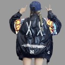 Casaco feminino corta-vento com mangas destacáveis J1072 1