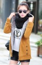 Casaco feminino de sweatshirt de primavera e outono com capuz e fecho éclair Forro de peluche Corte alongado sobre os quadris Bolsos 11
