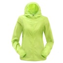 Casaco leve e impermeável para senhora com capuz para correr Fecho com zip Punhos elásticos Bolsos laterais Poliester fino Corte 7