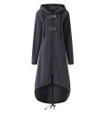 Casaco longo feminino com fecho de zip J1205 13