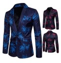 Casaco masculino com estampado de folhas J1512 2
