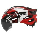 Cască de ciclism ușoară cu ochelari de protecție magnetici detașabili, orificii de ventilație, mărime unisex 54-61 cm, cască 2