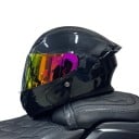 Cască de motocicletă cu vizieră dublă și ventilare 30 x 25 x 25 cm Carcasă din ABS cu spoiler 4