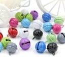 Cascabeles metálicos de 2,2 cm para crear y decorar 20 uds Superficie brillante lacada con borde en el contorno Anilla para fácil 13