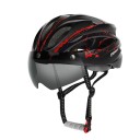 Casco da Ciclismo PEMILA con occhiali magnetici e visiera removibile circonferenza regolabile 58-61 cm guscio in-mold con schiuma EPS unisex 2