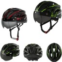 Casco da Ciclismo PEMILA con occhiali magnetici e visiera removibile circonferenza regolabile 58-61 cm guscio in-mold con schiuma EPS unisex 1